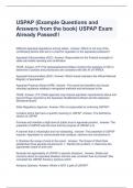 USPAP (Example Questions and Answers from the book) USPAP Exam Already Passed!!