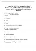 1 Exam Prep NASCLA Contractor's Guide to Business, Law, and Project Management, Florida 1st Edition Practice Test 1 Questions With Complete Solutions