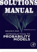 SOLUTION MANUAL for Introduction to Probability Models 12th Edition by Ross Sheldon. | All Chapters 1-12