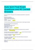 Auto tech Final Exam Questions and All Correct Answers 