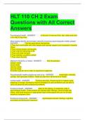 HLT 110 CH 2 Exam Questions with All Correct Answers 