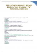 FNP PATHOPHYSIOLOGY– RETAKE EXAM/ PATHOPHYSIOLOGY FNP RETAKE EXAM 2022-2023 GRADED A +