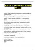 NUR 2474 Pharm Quiz Module 8 Exam