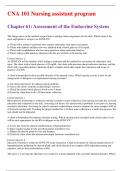 CNA 101 Nursing assistant program Chapter 61: Assessment of the Endocrine System