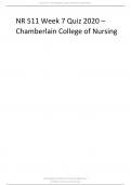 NR 511 Week 7 Quiz 2020 – Chamberlain College of Nursing.