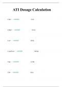 ATI Dosage Calculation