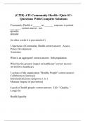 (C228) ATI-Community Health <Quiz #1> Questions With Complete Solutions