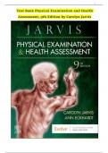 Test Bank Physical Examination and Health Assessment, 9th Edition by Carolyn Jarvis