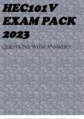 HEC101V EXAM PACK 2023