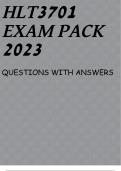 HLT3701 EXAM PACK 2023