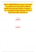 TEST BANK FOR Varcarolis' Foundations of Psychiatric-Mental Health Nursing A Clinical 9th Edition by Margaret Jordan Halter Chapter 1-36