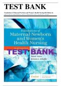 Test Bank Foundations of Maternal-Newborn and Women's Health Nursing, 8th Edition by Murray Chapter 1-28 | All Chapters