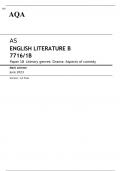 AQA AS ENGLISH LITERATURE B Paper 1B MAY 2023 QUESTION PAPER AND MARK SCHEME