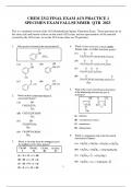 CHEM 2312 FINAL EXAM ACS PRACTICE 1 SPECIMEN EXAM FALL/SUMMER QTR 2023