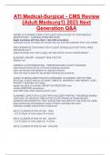 ATI Medical-Surgical - CMS Review {Adult Medsurg1} 2023 Next  Generation Q&A