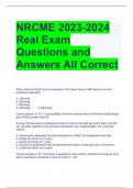 NRCME 2023-2024 Real Exam Questions and Answers All Correct