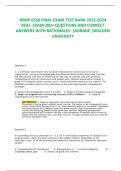 NRNP 6560 FINAL EXAM TESTBANK2023-2024  REAL EXAM 200+QUESTIONS AND CORRECT  ANSWERSWITH RATIONALES |AGRADE|WALDEN  UNIVERSITY