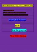 HESI PN GERONTOLOGY FINAL EXAM QUIZ (7 EXAM SETS ) /  PN HESI GERONTOLOGY FINAL EXAM QUIZ /  PN GERONTOLOGY FINAL EXAM HESI QUIZ:LATEST