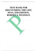 TEST BANK FOR DISCOVERING THE LIFE SPAN, 4TH EDITION, ROBERT S. FELDMAN