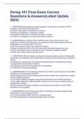 Periop 101 Final Exam Correct Questions & Answers(Latest d - ANSWERSEvery member of the healthcare team has a role to play in cost containment. Which of the following is an example of how the perioperative RN can participate in cost containment in the OR?