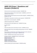 ANSI 3333 Exam 1 Questions and Answers (Graded A)