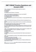 EMT FISDAP Practice Questions and Answers 2023