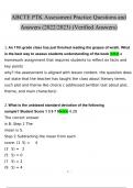 ABCTE PTK Assessment Practice Questions and Answers 2022/2023 | 100% Correct Verified Answers