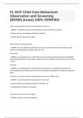 FL DCF Child Care Behavioral Observation and Screening (BOSR) (exam)