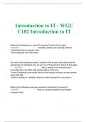 Introduction to IT - WGU C182 Introduction to IT