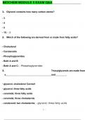 BIOCHEM MODULE 5 EXAM LATEST QUESTIONS AND ANSWERS GRADED A+