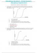 PHARMACOLOGY, TOXICOLOGY, PHARMACOKINETICS Questions & Answers| 100% Verified