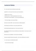 Lecturio Note question and answers rated A+ 2023