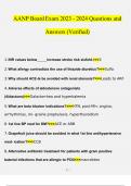 AANP Board Exam 2023 - 2024 Questions and Answers (Verified)