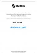 Test Bank Foundations of Mental Health Care 8th Edition Morrison-Valfre UPDATED ALL CHAPTERS WITH 100% GRADED A+  QUESTIONS AND ANSWERS