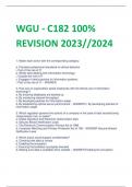 WGU - C182 100%  REVISION 2023//2024