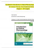 TEST BANK For Introduction to Clinical Pharmacology 10th Edition By Constance Visovsky  |Complete Chapter 1 - 20 | 100 % Verified