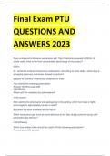 Final Exam PTU QUESTIONS AND  ANSWERS 2023