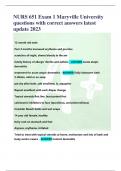 NURS 651 Exam 1 Maryville University questions with correct answers latest update 2023 12 month old male Past 3 months increased erythema and pruritus scratches all night, sheets bloody in the am family history of allergic rhinitis and asthma - ANSWER Acu