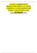 ATI RN COMPRENSIVE PREDICTOR FORM A LATEST VERSION (VERIFIED AND  100% CORRECT ANSWERS) ATI RN PREDICTOR FORM A QUESTIONS AND ANSWERS