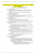 ATI RN Community Health Nursing Study Guide ( LATEST 2023 VERSION)