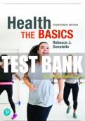 Test Bank For Health: The Basics 14th Edition All Chapters - 9780137467112