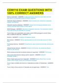 CDW110 EXAM QUESTIONS WITH 100% CORRECT ANSWERS