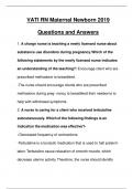 VATI RN Maternal Newborn 2019 Questions and Answers