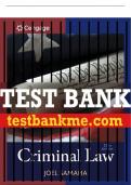 Test Bank For Criminal Law - 12th - 2017 All Chapters - 9781305577381