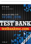 Test Bank For Shelly Cashman Series® Microsoft® Office 365 & Word 2016: Comprehensive - 1st - 2017 All Chapters - 9781305871014