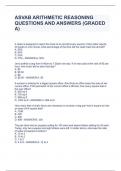 ASVAB ARITHMETIC REASONING QUESTIONS AND ANSWERS (GRADED A)