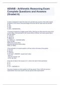 ASVAB - Arithmetic Reasoning Exam Complete Questions and Answers (Graded A)