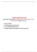 NURS 6560 Final Exam (Latest  Version 2, 100 Q & A) / NURS 6560N Final Exam , NURS 6560 Advanced Practice Care of Adults in Acute Care Settings II, Walden University.