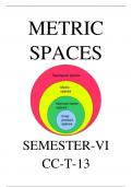 Matric space full bsc notes for third year in easy language  in English. 