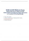 NURS 6630 Midterm Week 6 Exam (Latest  Version 9 ) / NURS 6630N Midterm Exam/ NURS-6630N:Psychopharmacologic Approaches to Treatment of Psychopathology, Walden University